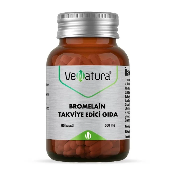 VeNatura Bromelain 500mg Takviye Edici Gıda 60 Kapsül