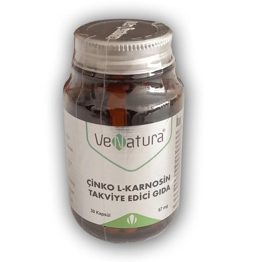 Venatura Çinko L-Karnosin 67mg 30 Kapsül Venatura Çinko L-Karnosin 67mg 30 Kapsül