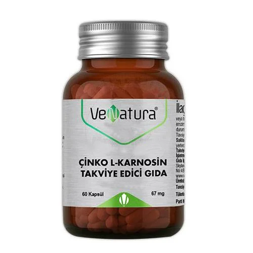 Venatura Çinko L-Karnosin 67mg 60 Kapsül Venatura Çinko L-Karnosin 67mg 60 Kapsül