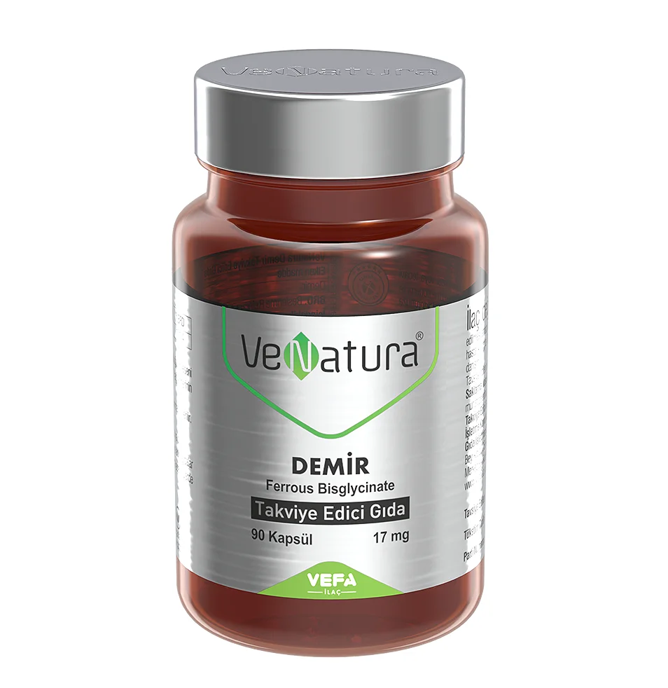 Venatura Demir Bisglisinat 17mg 90 Kapsül Venatura Demir Bisglisinat 17mg 90 Kapsül