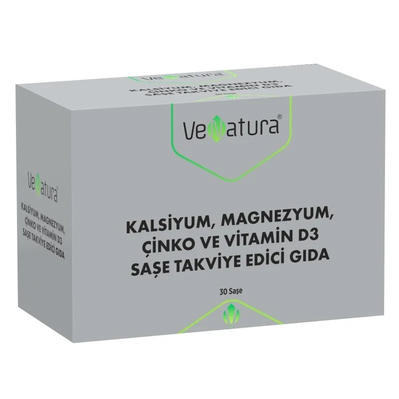 Venatura Kalsiyum Magnezyum Çinko Vitamin D3 30 Saşe Venatura Kalsiyum Magnezyum Çinko Vitamin D3 30 Saşe