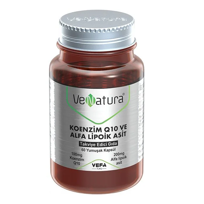 Venatura Koenzim Q10 ve Alfa Lipoik Asit 60 Kapsül Venatura Koenzim Q10 ve Alfa Lipoik Asit 60 Kapsül