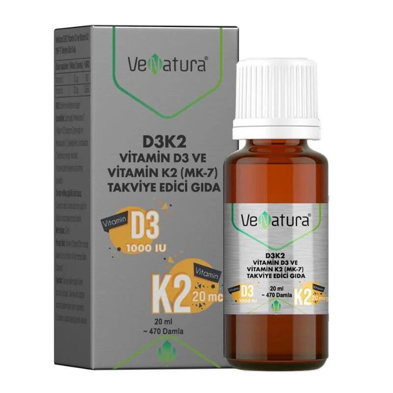 Venatura Vitamin D3 K2 20ml Damla Venatura Vitamin D3 K2 20ml Damla