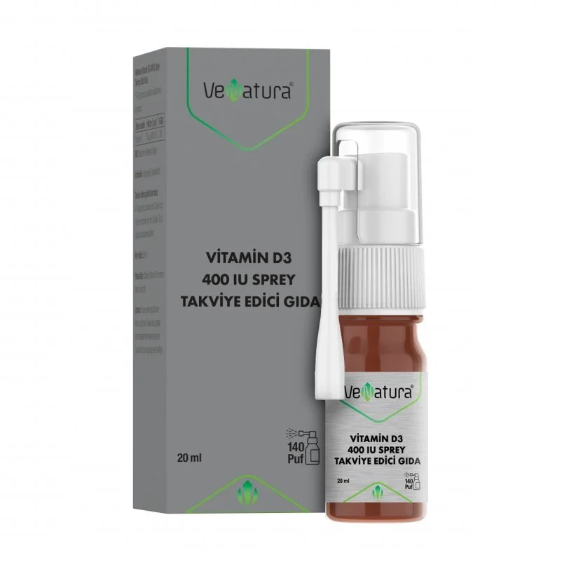 VeNatura Vitamin D3 400 IU Sprey Takviye Edici Gıda 20ml VeNatura Vitamin D3 400 IU Sprey Takviye Edici Gıda 20ml
