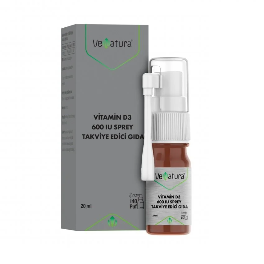 VeNatura Vitamin D3 600 IU Sprey Takviye Edici Gıda 20ml VeNatura Vitamin D3 600 IU Sprey Takviye Edici Gıda 20ml