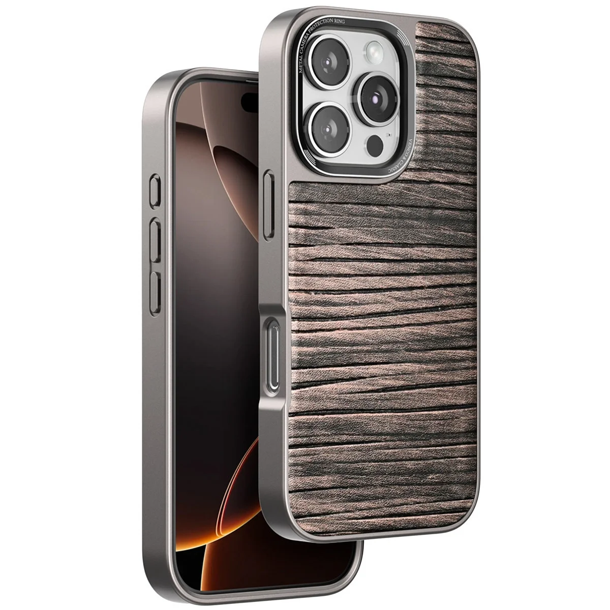 Venco Apple İphone 16 Pro Wave Kapak - Kahverengi Venco Apple İphone 16 Pro Wave Kapak - Kahverengi