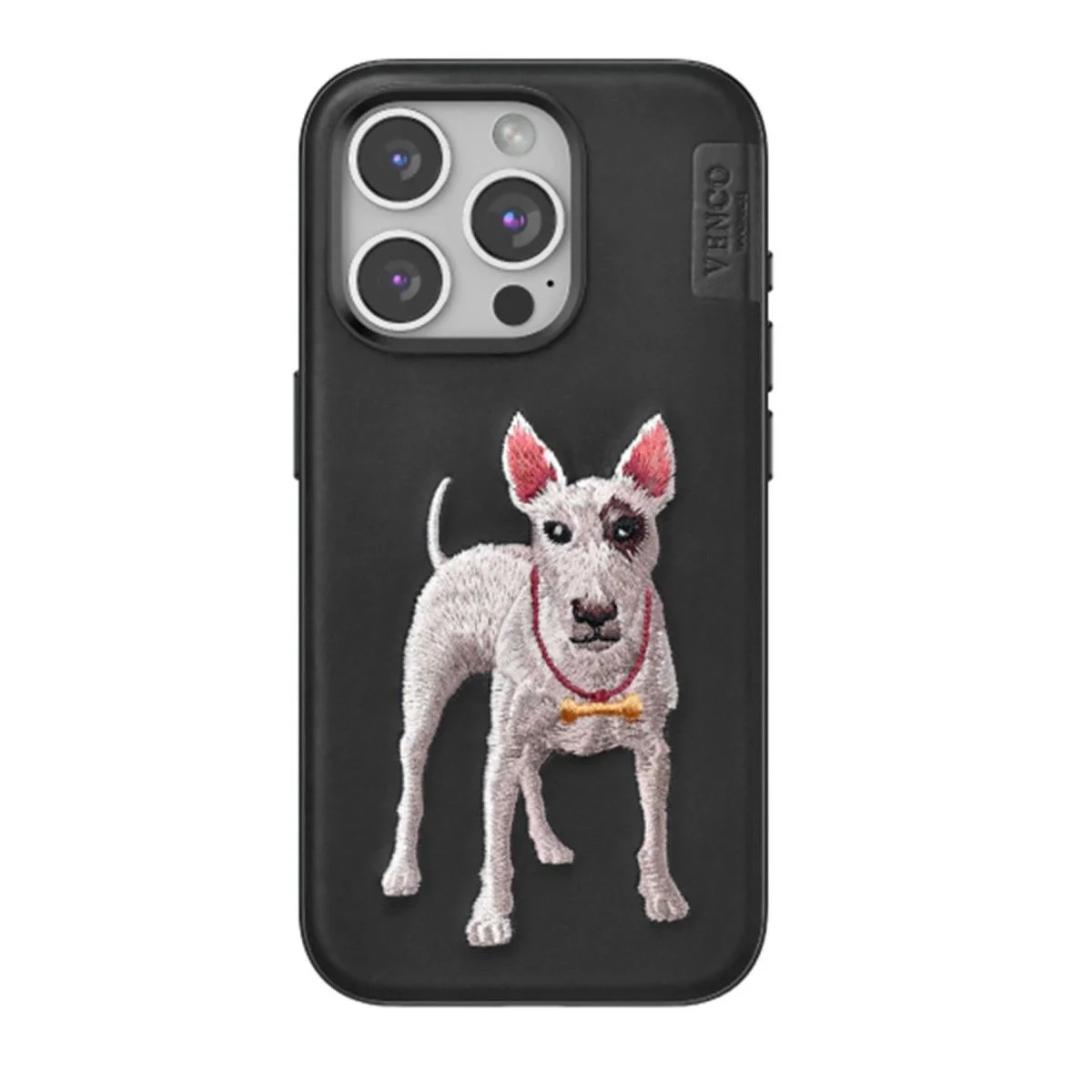 Venco iPhone 14 Pro Max ile Uyumlu Perma Desenli Kapak - Siyah Deri Görünümlü Köpek Figürlü Telefon Kılıfı Fiyatı, Yorumları ve Özellikleri