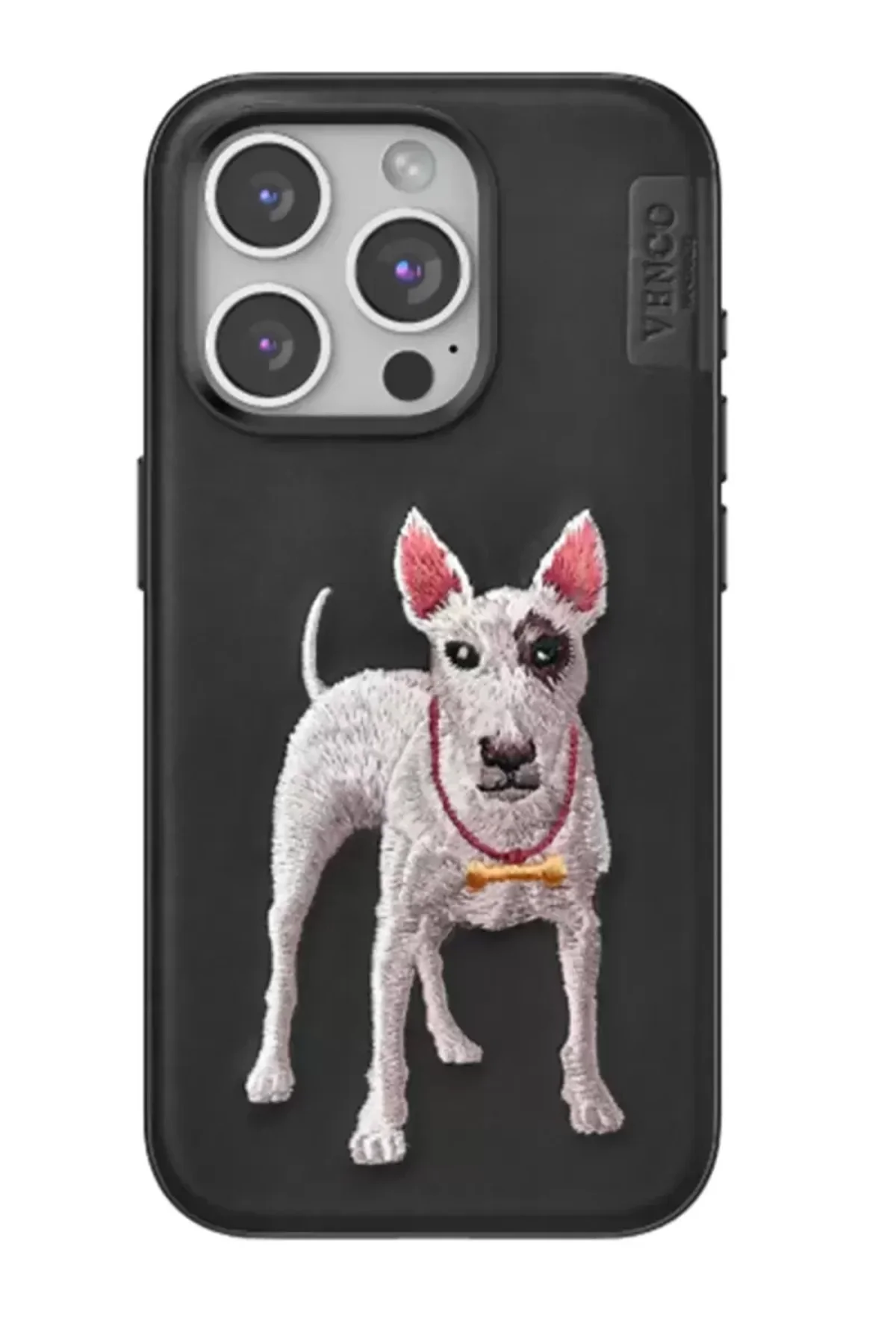 Venco İphone 15 Pro Perma Desenli Kapak - Siyah