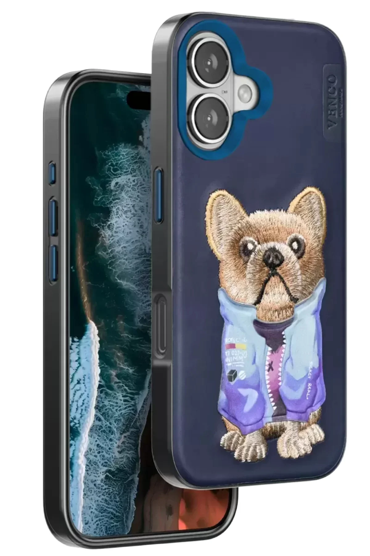 Venco İphone 16 Cute Desenli Kapak - Lacivert