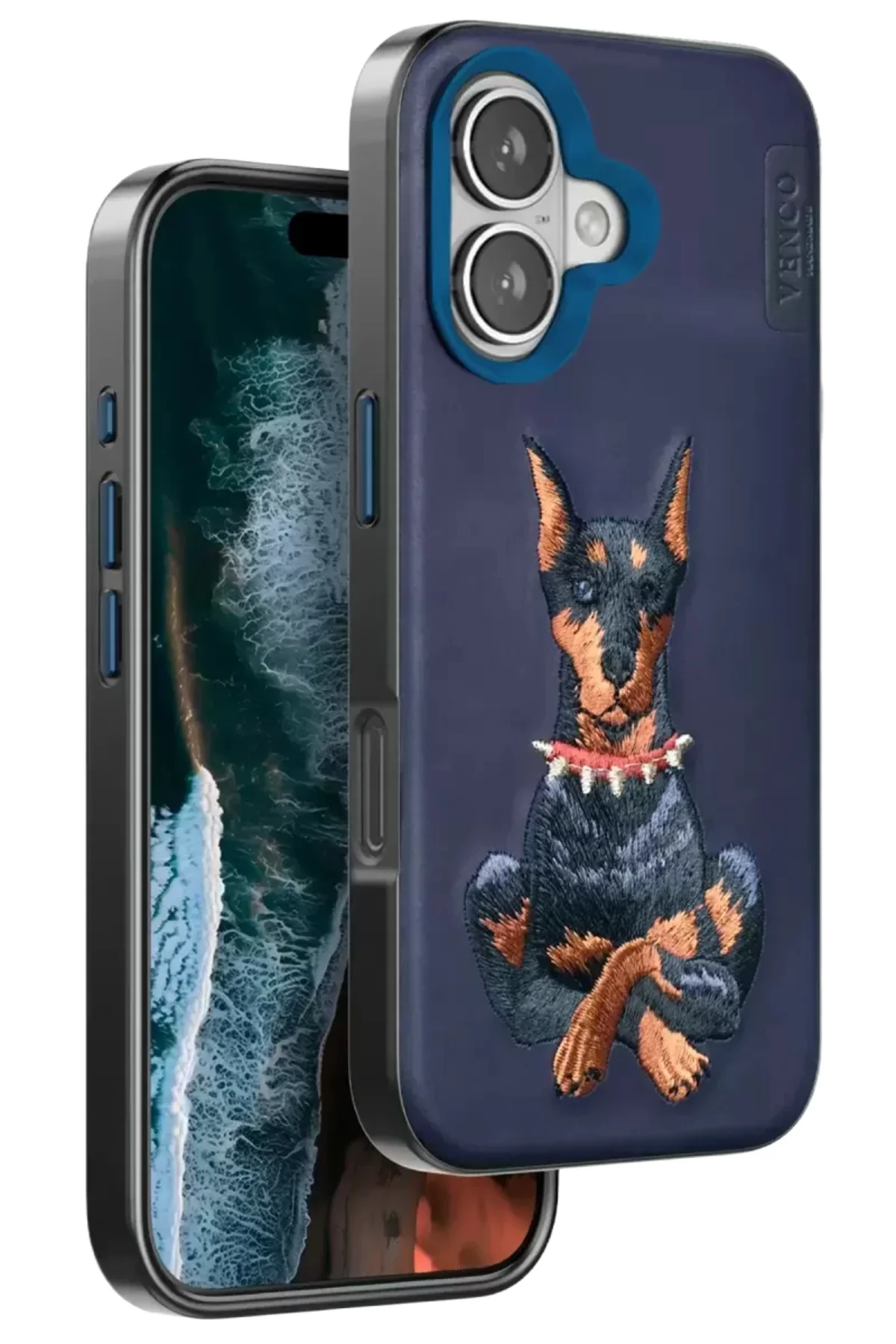 Venco İphone 16 Perma Desenli Kapak - Lacivert