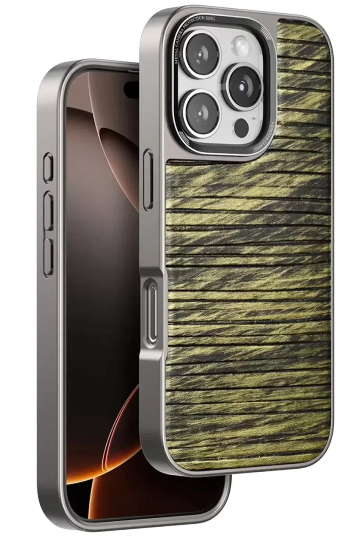 Venco İphone 16 Pro Wave Kapak - Koyu Kahve