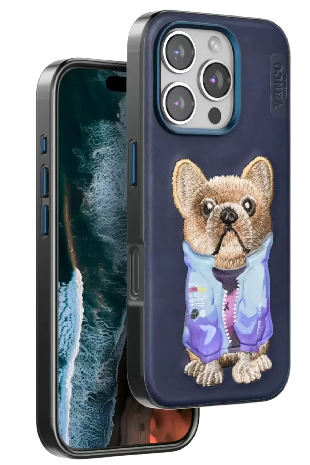 Venco İphone 16 Pro Cute Desenli Kapak - Lacivert