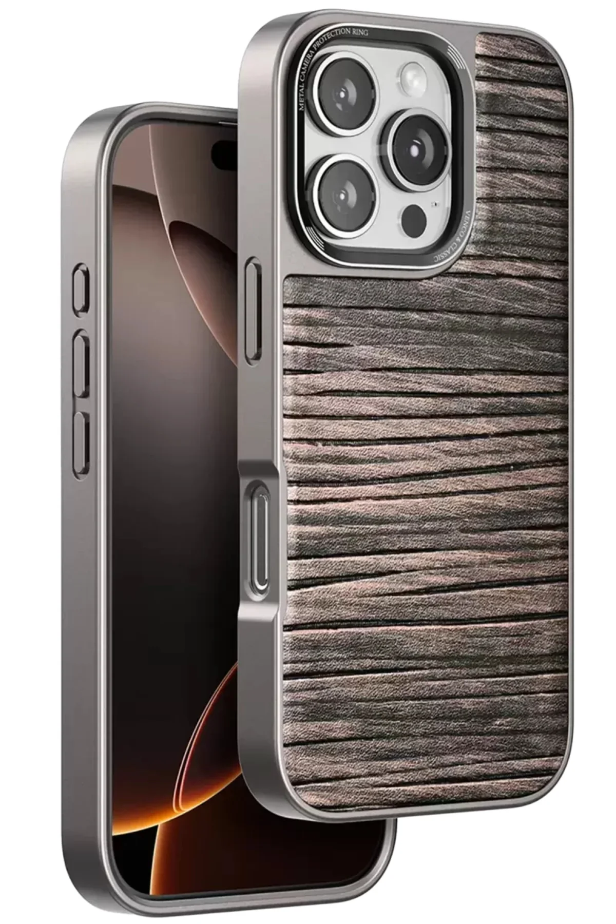 Venco İphone 16 Pro Wave Kapak - Kahverengi