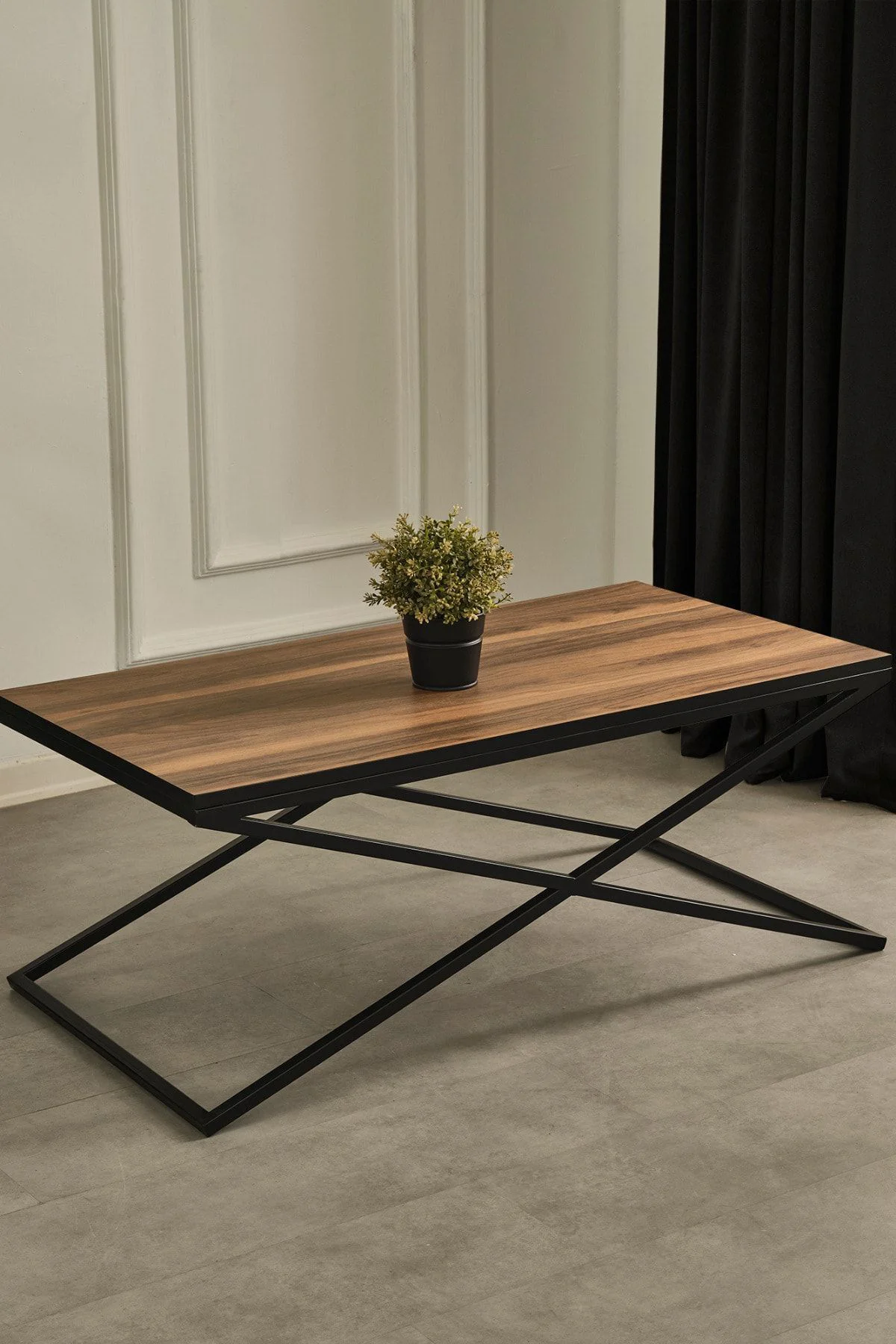 Venedik Gold Metal Ayaklı Mermer Desenli Orta Sehpa