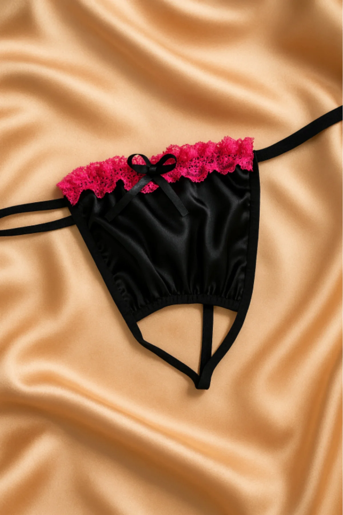 Venlisa Fiyonk Detaylı Saten G-String V6801