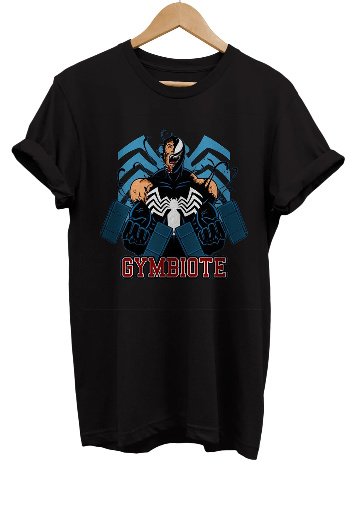 Venom Baskılı %100 Pamuk Basic T-shirt Normal Beden Tişört