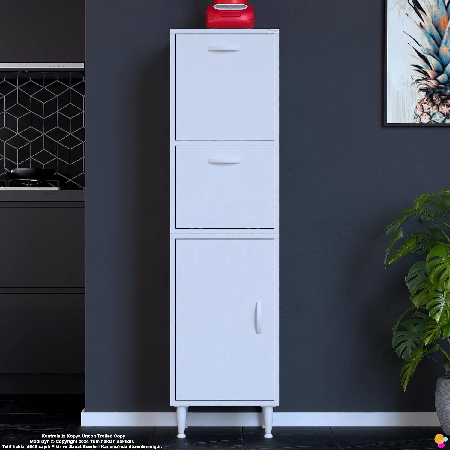 Vento 45 cm Çok Amaçlı Mutfak Kiler Dolabı Üst Kapaklı Banyo Ayak Vento 45 cm Çok Amaçlı Mutfak Kiler Dolabı Üst Kapaklı Banyo Ayak - Görsel 3