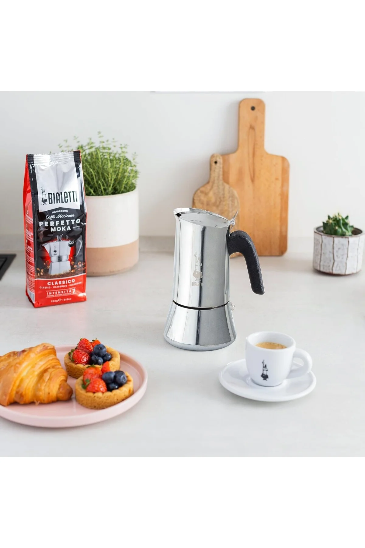- Venus: 6 Cups Ocak Üstü Espresso Pişirici - 235ml - Gümüş Renk 