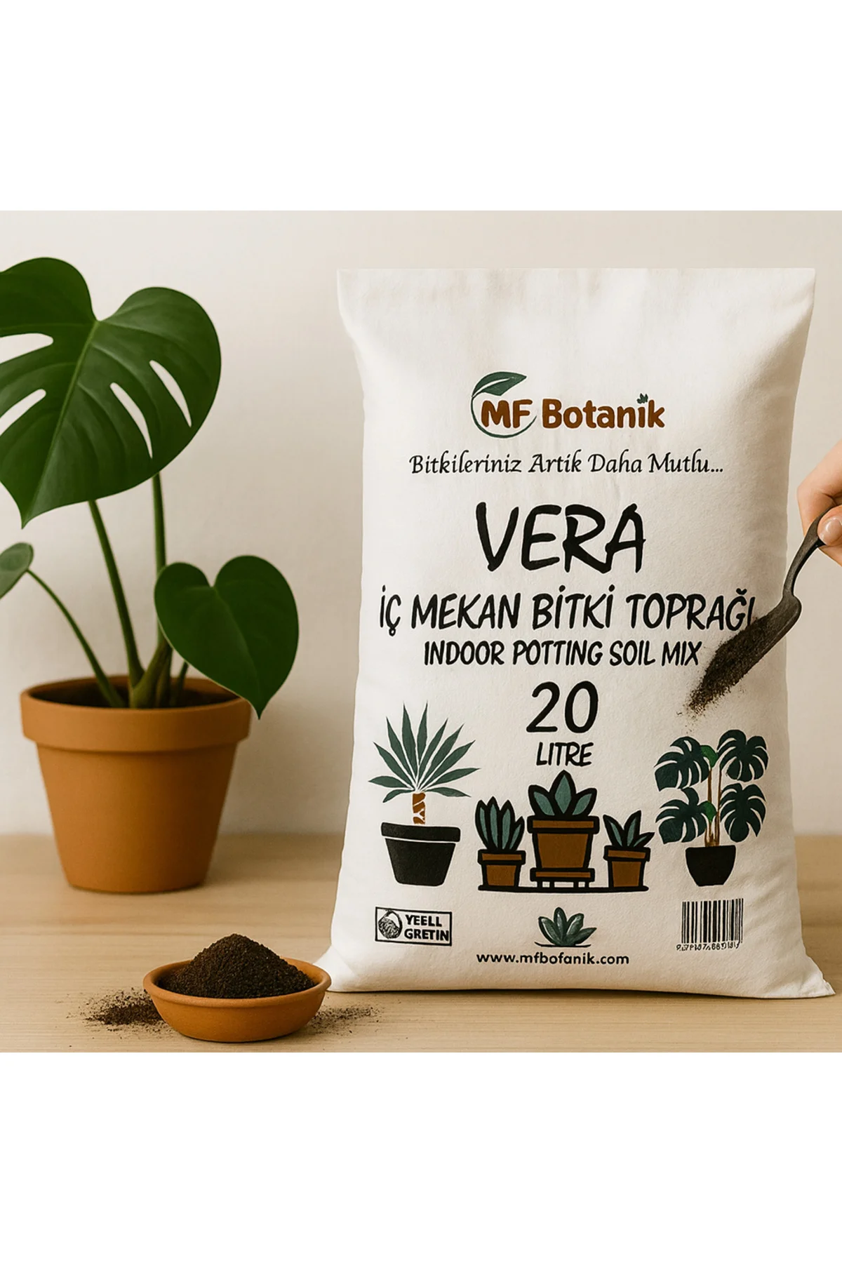 Vera Özel Karışım İç Mekan Bitki Toprağı 20 Litre Çiçek Toprağı Toprak Harcı