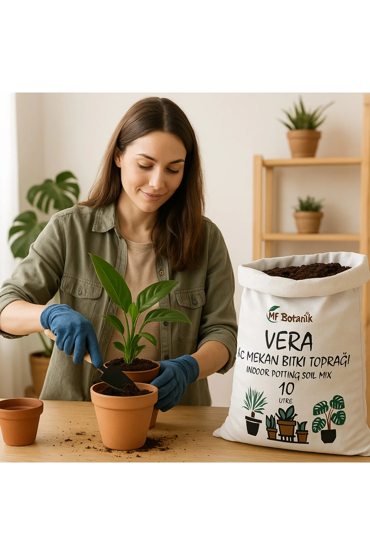 Vera Özel Karışım Iç Mekan Bitki Toprağı 10 Litre Çiçek Toprağı Toprak Harcı