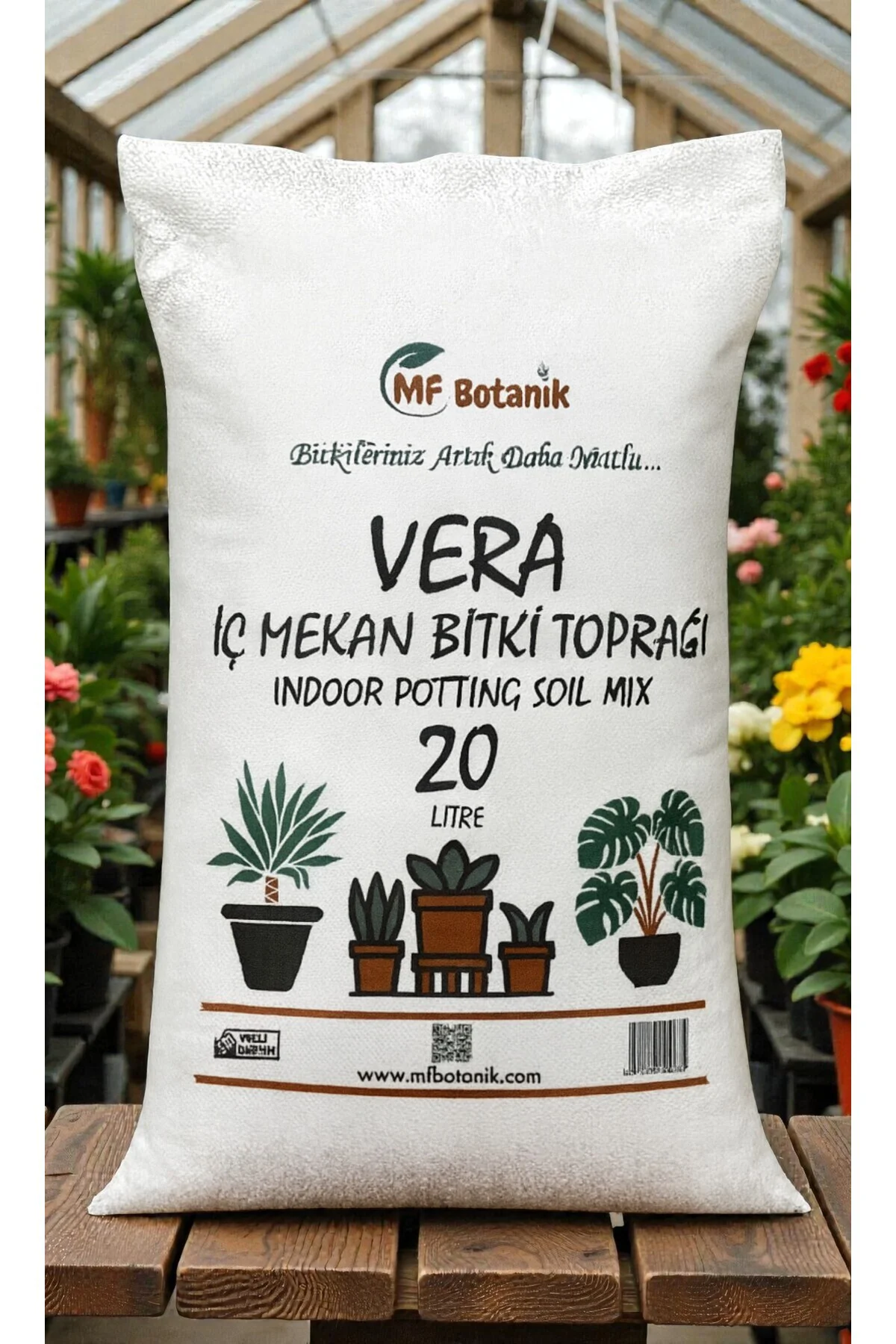 Vera Özel Karışım İç Mekan Bitki Toprağı 20 Litre Çiçek Toprağı Toprak Harcı