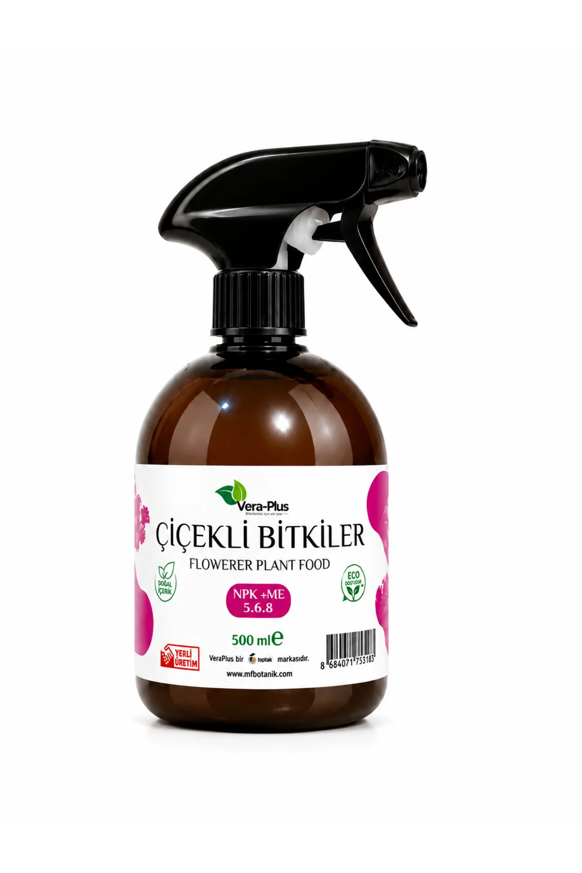 VERA-PLUS ÇİÇEKLİ BİTKİLER İÇİN ÖZEL SPREY SIVI BİTKİ BESİNİ 500 ML