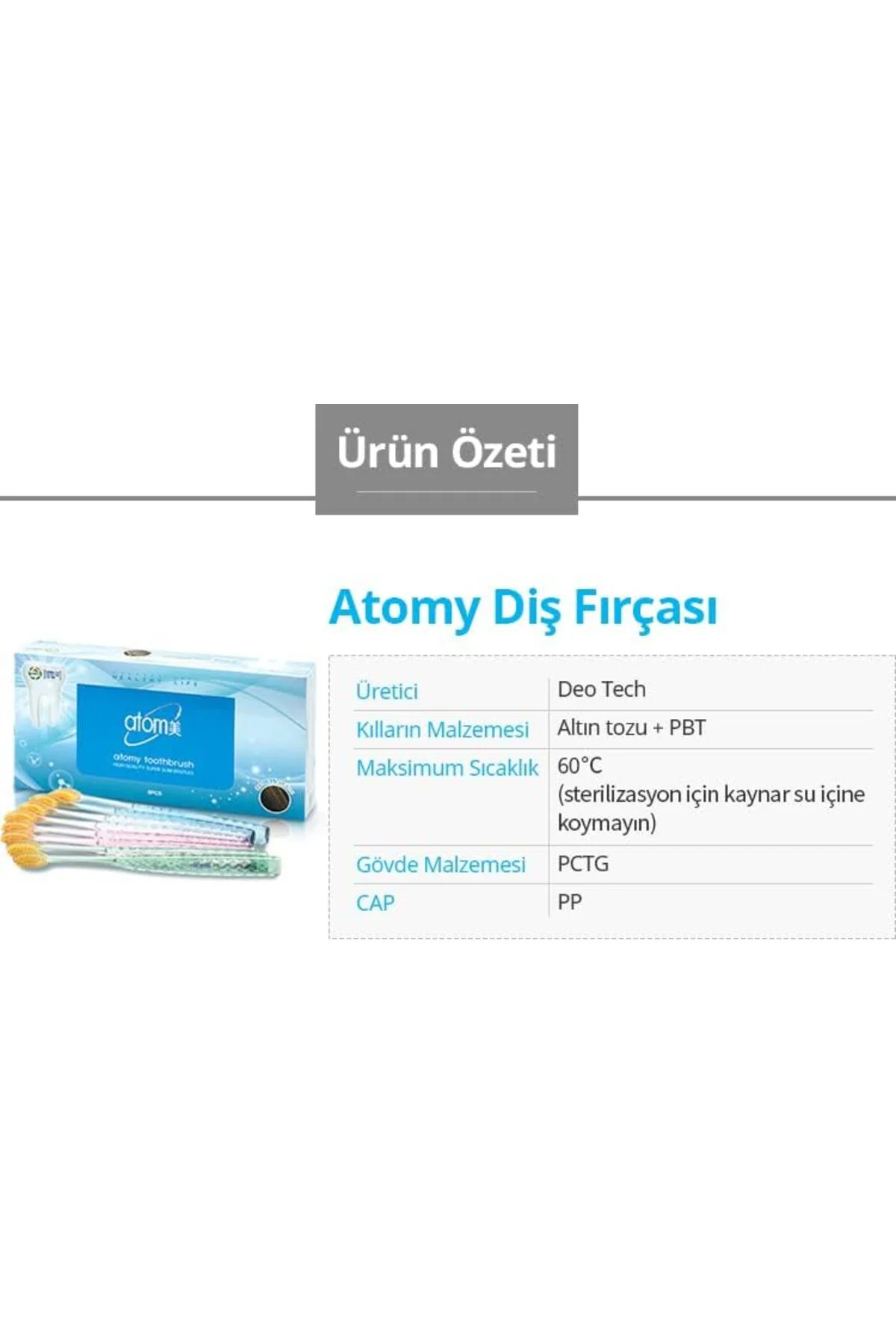 Veraconcept store Atomy Altın Tozlu Diş Fırçası 2026 1276092 Fiyatı, Yorumları ve Özellikleri