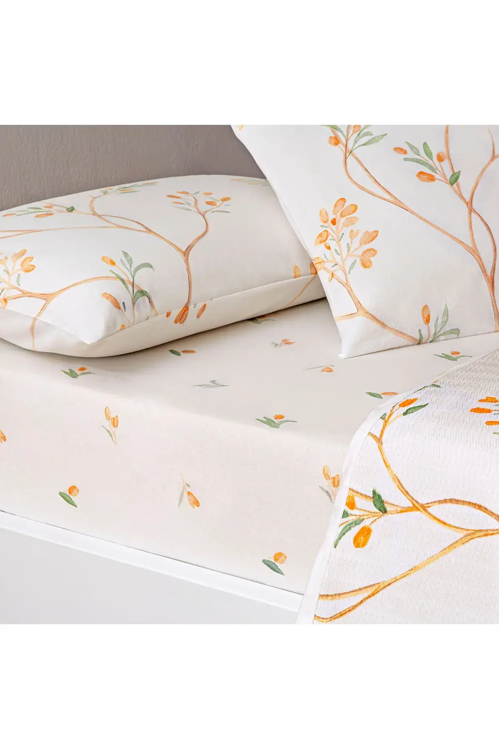 Verdant Turuncu Çift Kişilik Pamuklu Pike Takımı