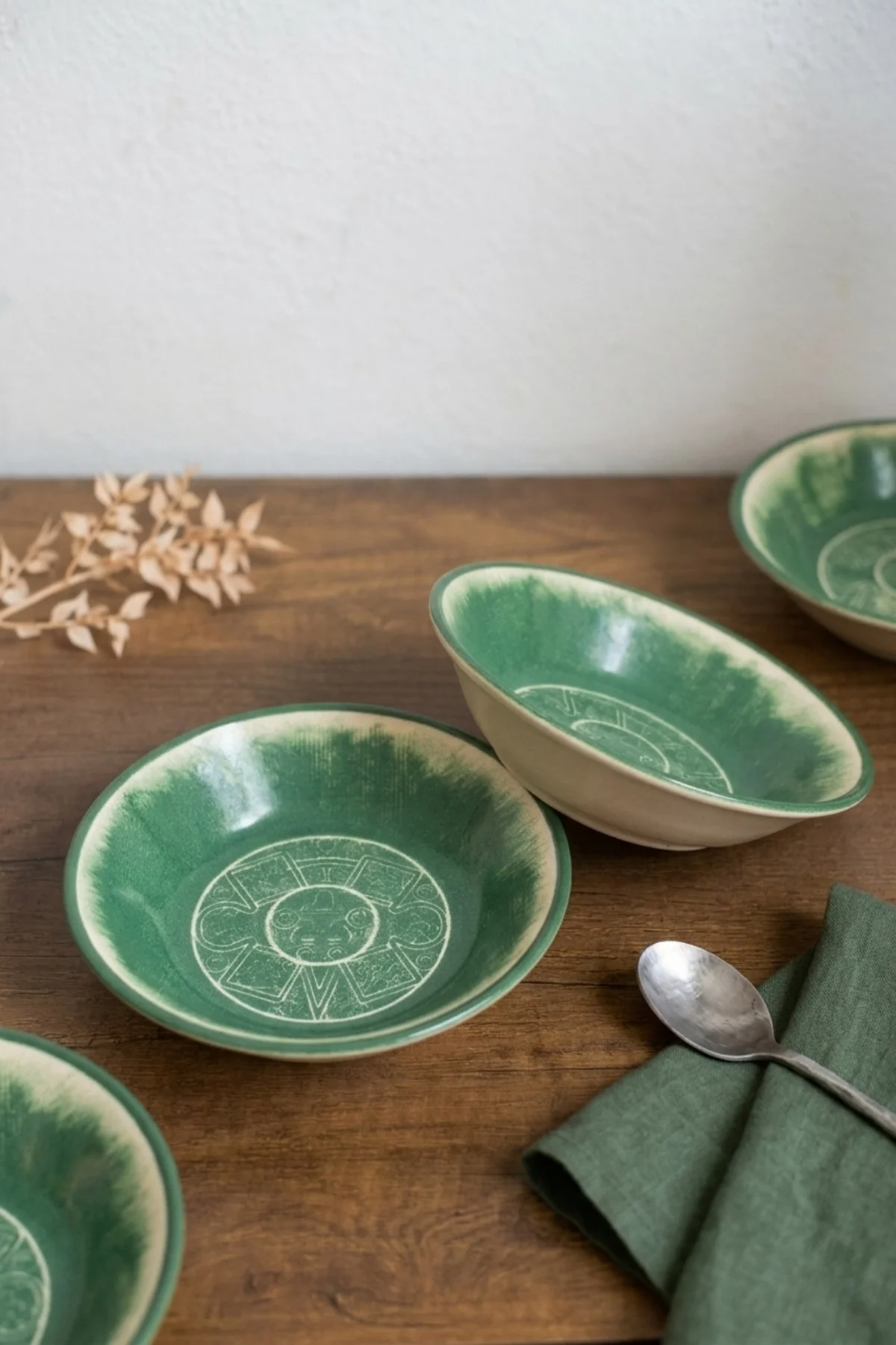 Verde Royale Çukur Yemek Tabağı 4'lü 18cm