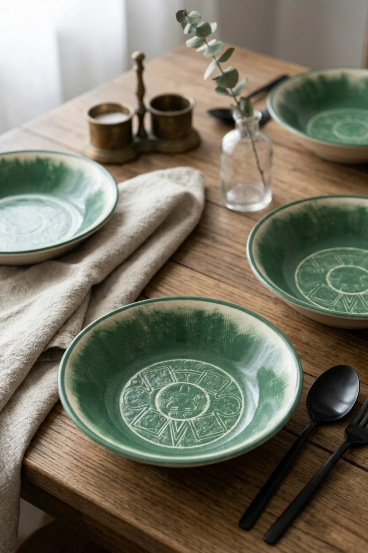 Verde Royale Çukur Yemek Tabağı 4'lü 18cm