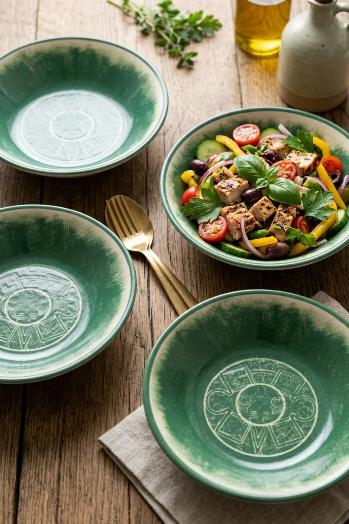 Verde Royale Çukur Yemek Tabağı 4'lü 18cm