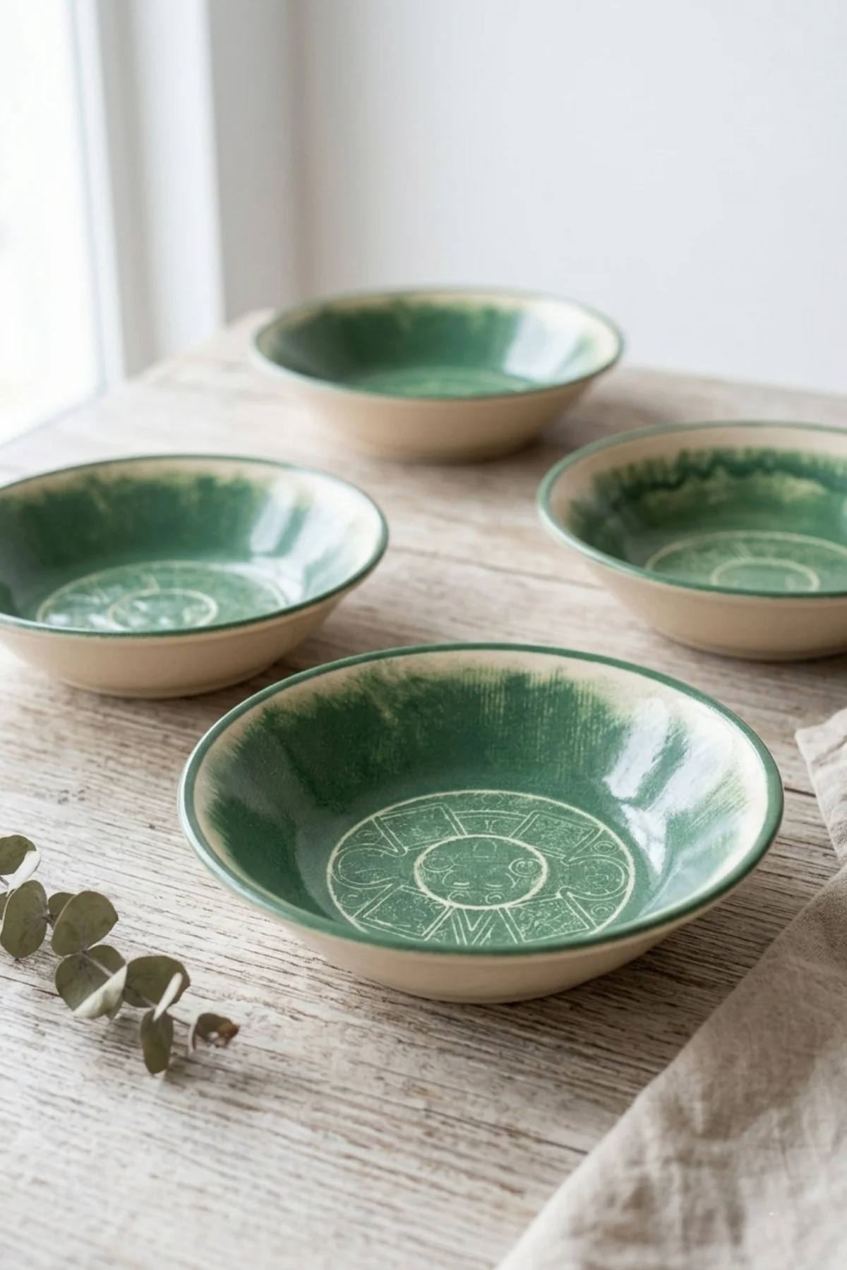 Verde Royale Çukur Yemek Tabağı 4'lü 18cm