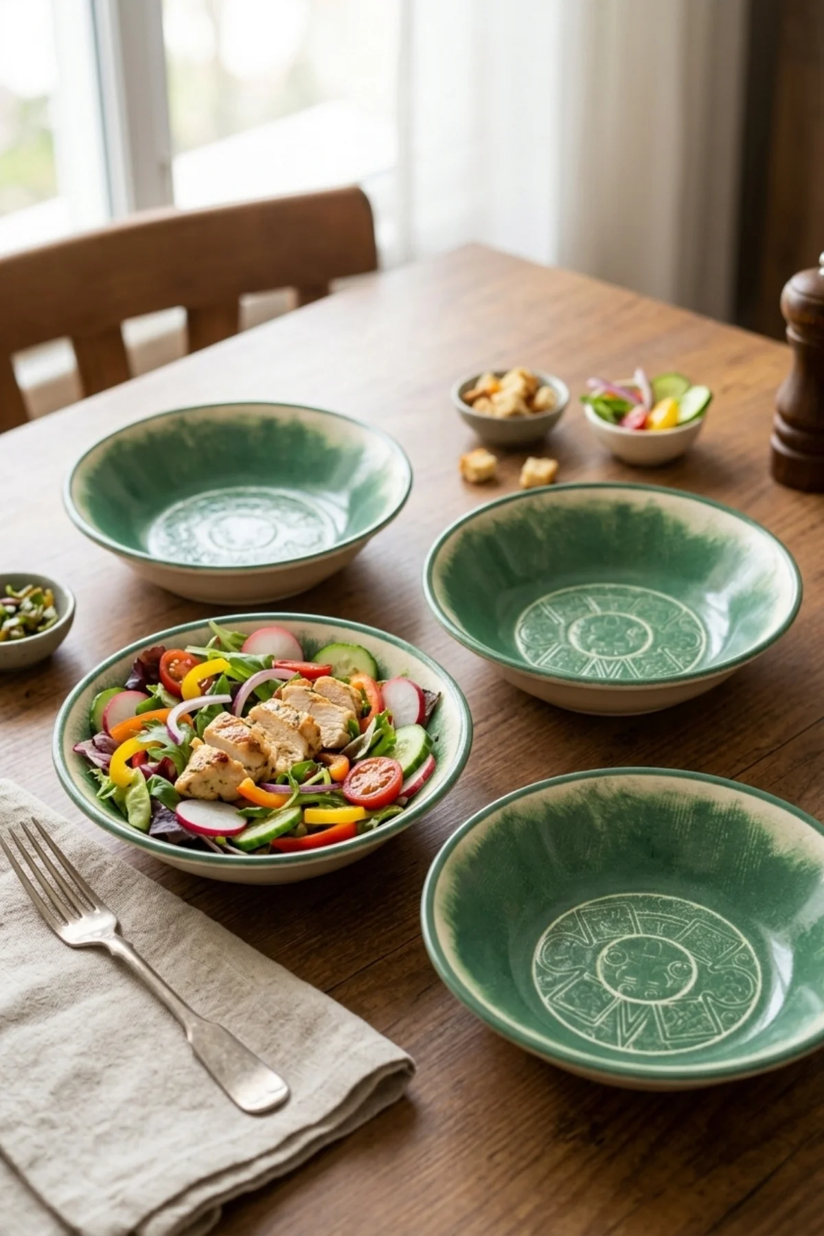 Verde Royale Çukur Yemek Tabağı 4'lü 18cm
