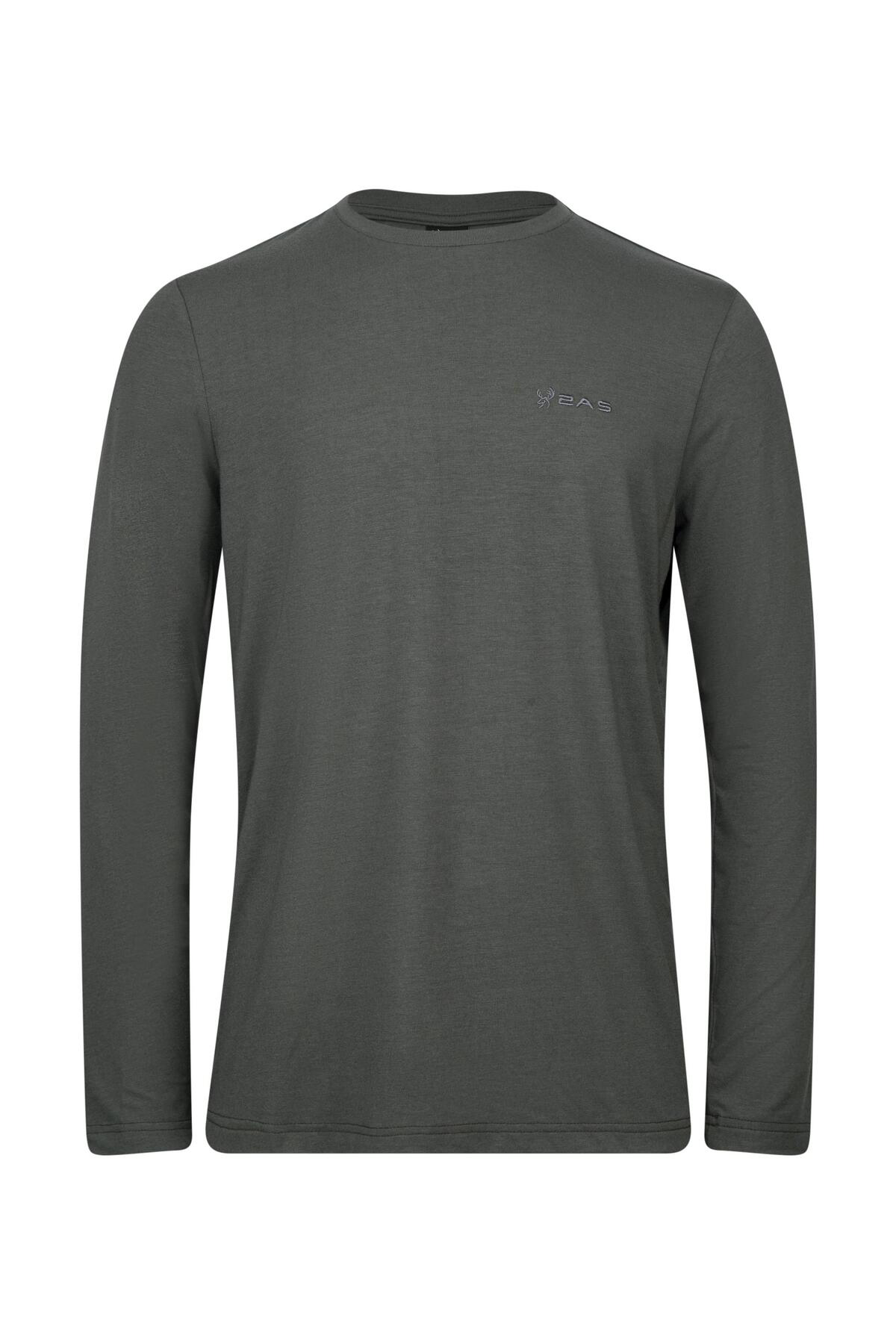 2As Vernon Erkek Uzun Kol Viloft T-Shirt Antrasit