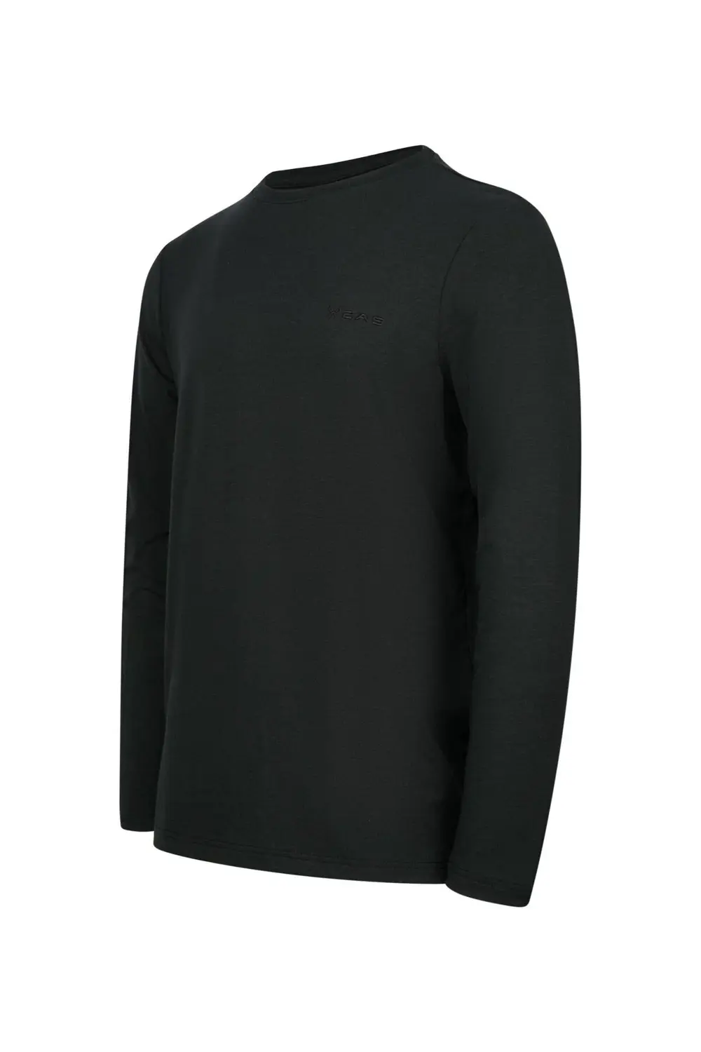 Vernon Erkek Uzun Kol Viloft T-Shirt Siyah