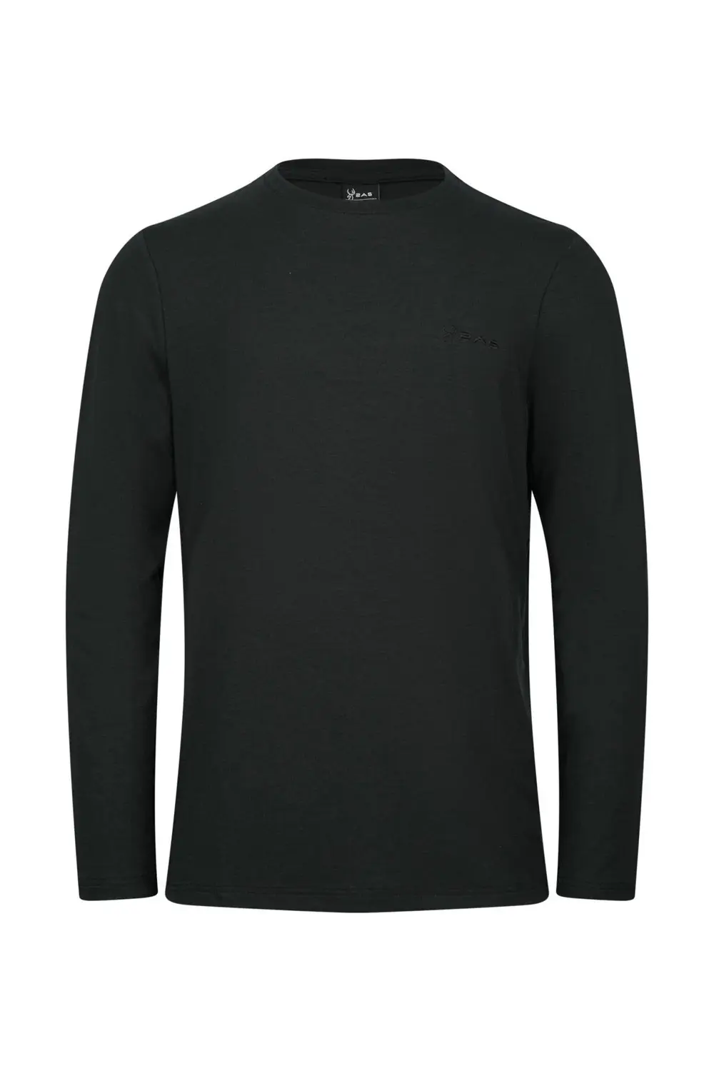 Vernon Erkek Uzun Kol Viloft T-Shirt Siyah