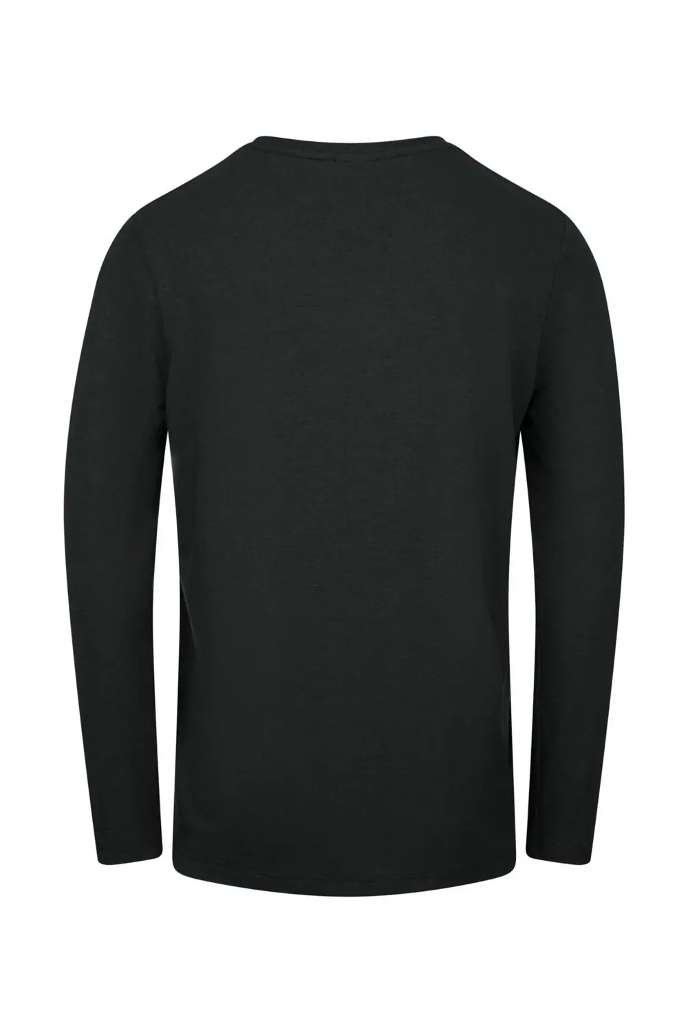 Vernon Erkek Uzun Kol Viloft T-Shirt Siyah