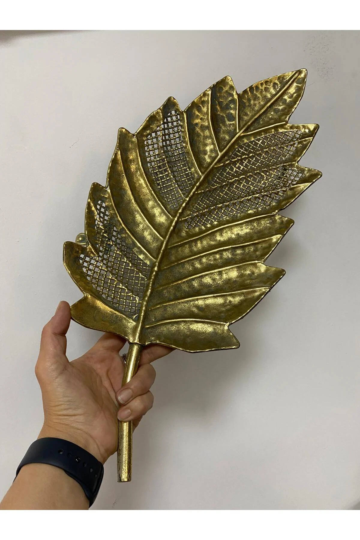 Vero Metal Yaprak Tabak Dekoratif Kase Küçük 50*23/5*10