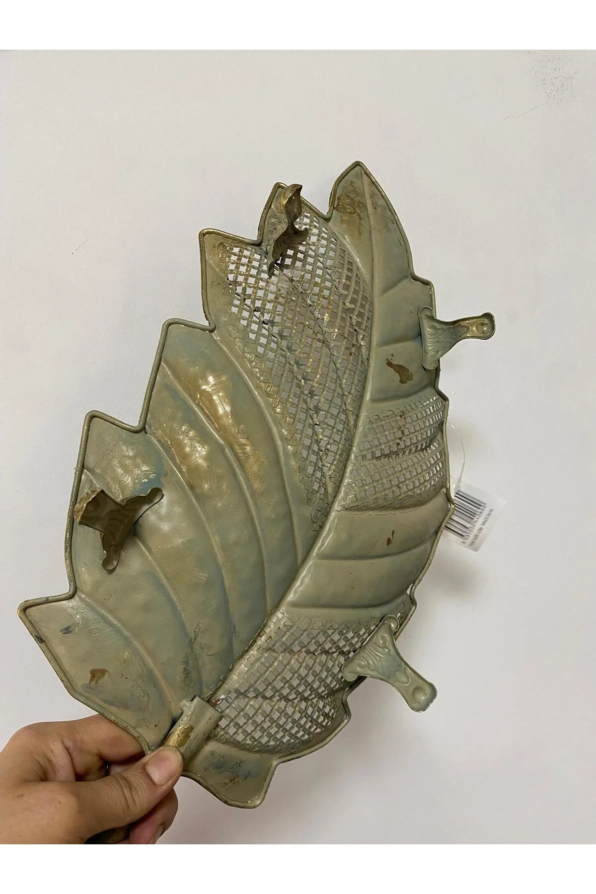 Vero Metal Yaprak Tabak Dekoratif Kase Küçük 50*23/5*10