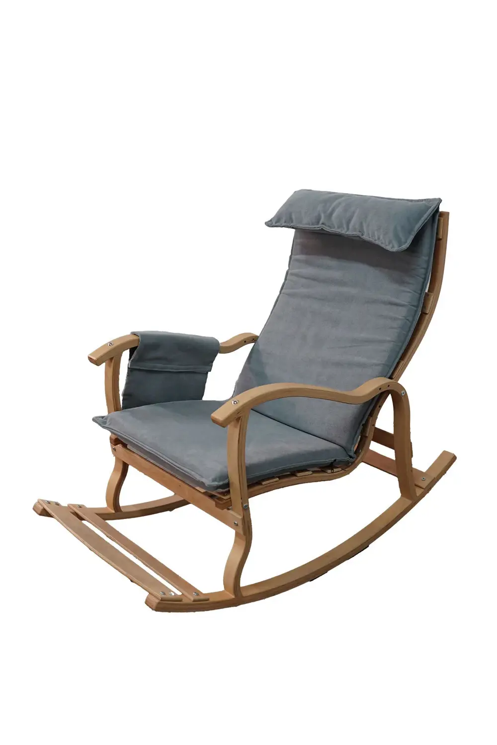 Verona Minderli Ahşap Sallanan Sandalye | Doğal Ahşap Gürgen Dinl