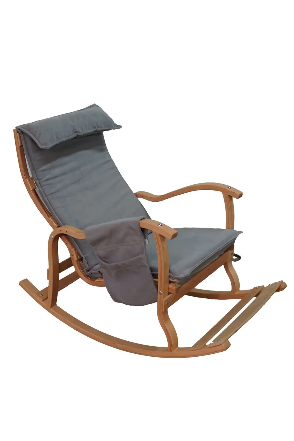 Verona Minderli Ahşap Sallanan Sandalye | Doğal Ahşap Gürgen Dinl