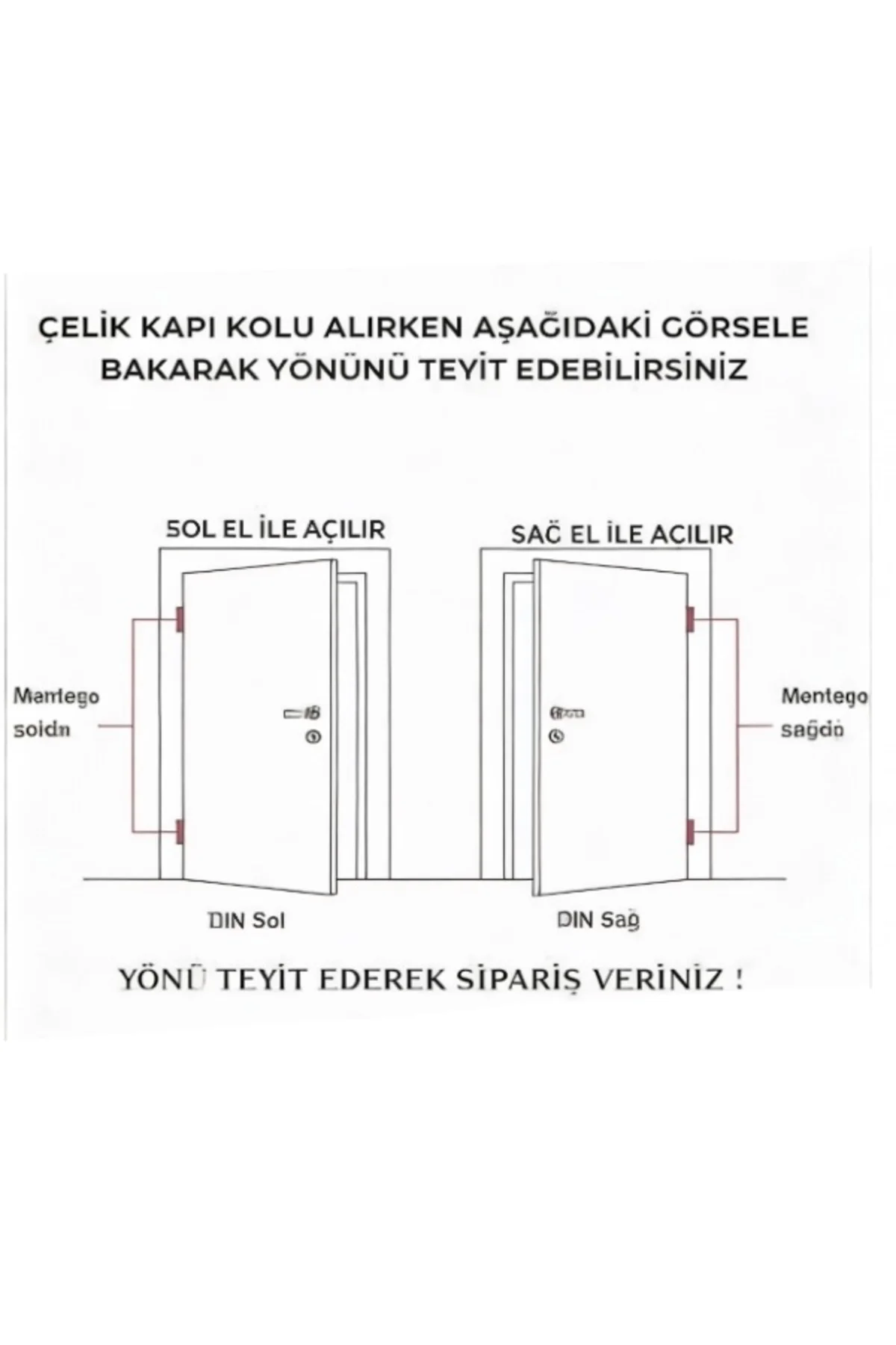 VERONİ KARE ROZETLİ SİYAH ÇELİK KAPI KOLU