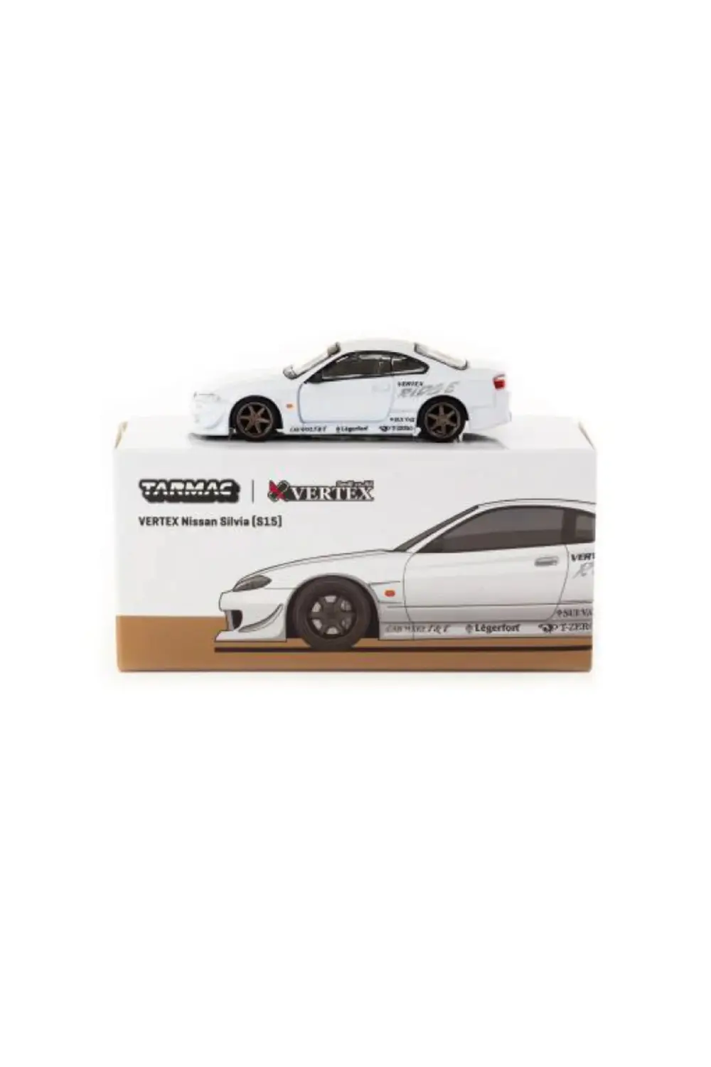 & Vertex 1/64 Ölçek Model Araç T64G-023-WH Nissan Silvia S15 Whit