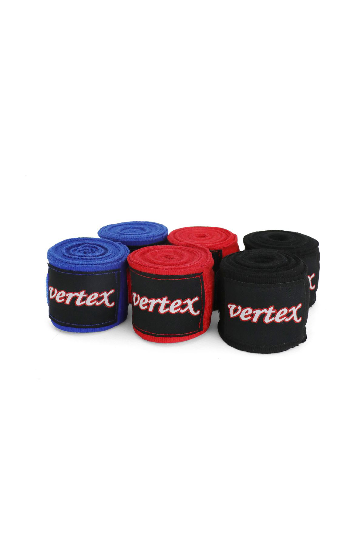 Titan Sport Vertex Kirmizi Mavi Siyah 3'Lü Takim Likrali Boks Bandaji