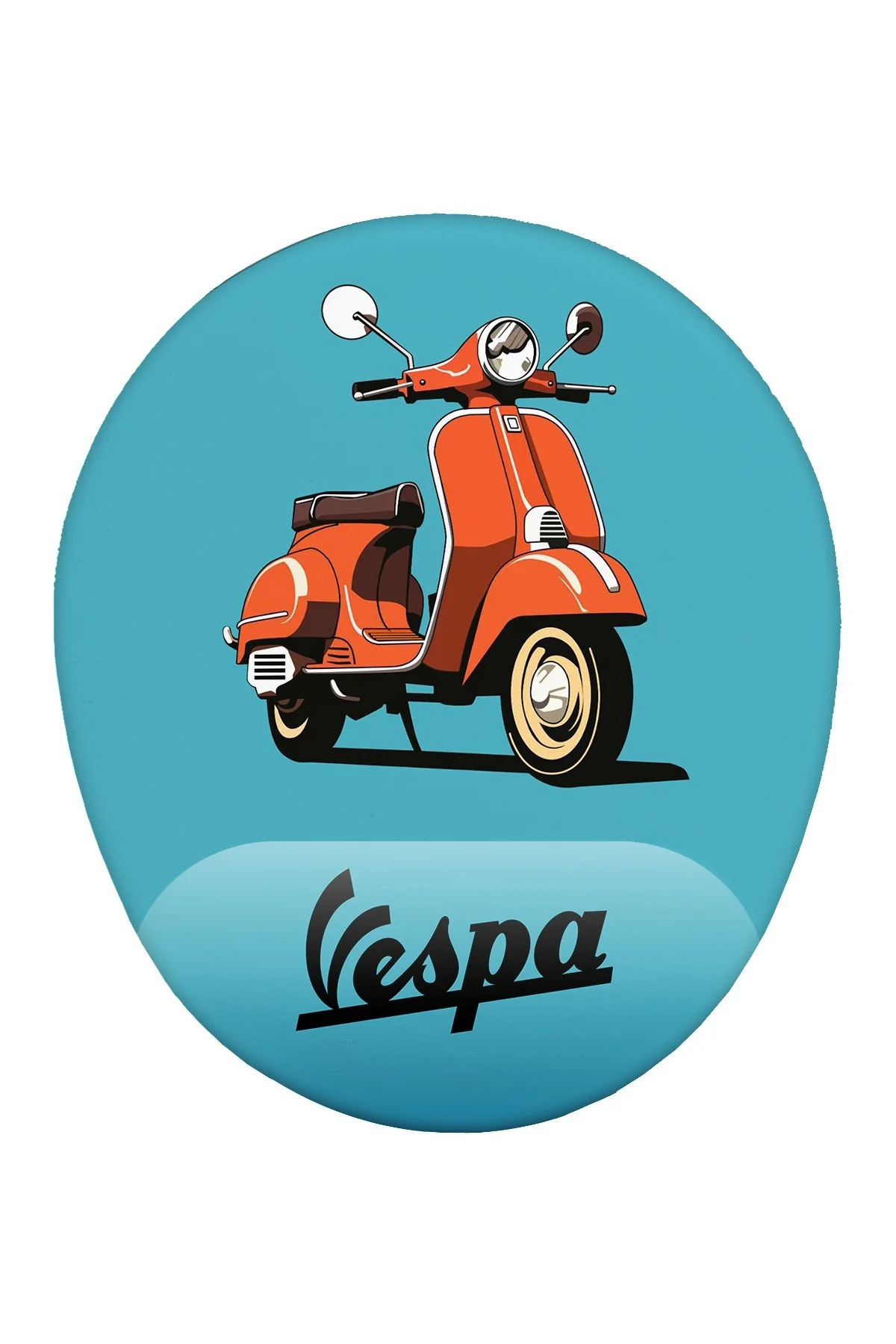 Vespa Motosiklet Destekli Bilek Destekli Mouse Pad Ergonomik Kaym