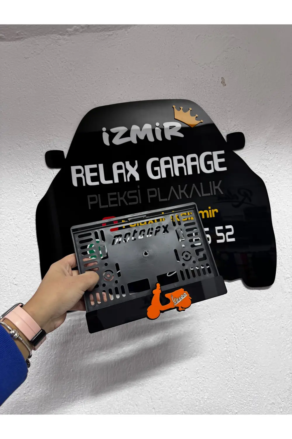 Vespaa  Uyumlu Motor Pleksi Plakalık