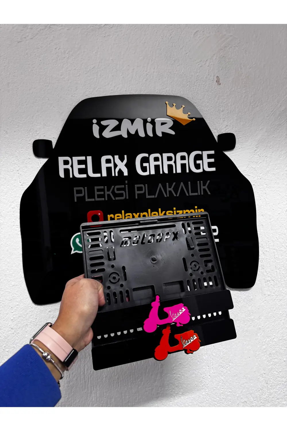 Vespaa  Uyumlu Motor Pleksi Plakalık