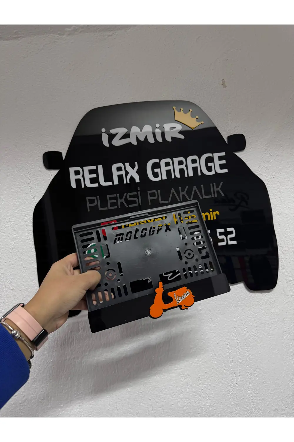 Vespaa  Uyumlu Motor Pleksi Plakalık