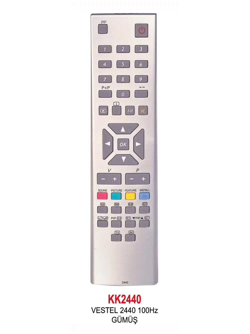 VESTEL 2440 100Hz GÜMÜŞ KUMANDA VESTEL 2440 100Hz GÜMÜŞ KUMANDA