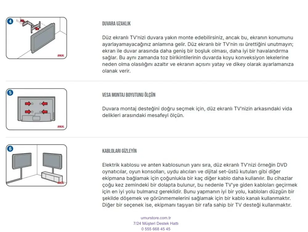 VESTEL 32H9530T 32'' 80 Ekran HD Ready Smart 32”, 39”, 40” Uyumlu